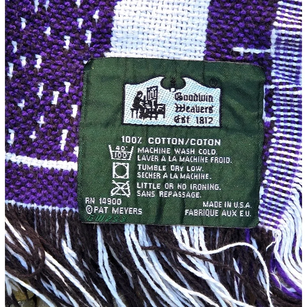 Vintage Goodwin Weavers 48x60 Endangered‎ Species Woven Cotton Throw Blanket